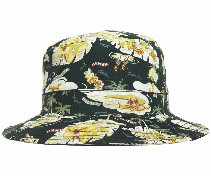 ����̵����NEW YORK HAT���˥塼�衼���ϥåȡ�3112 Hawaiian Bucket���ϥ磻���󡡥Х��åȡ��֥�å�