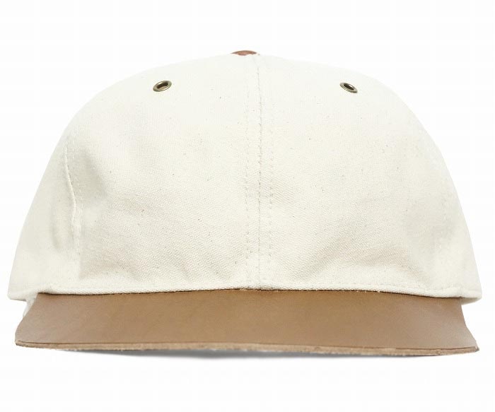 NEW YORK HAT���˥塼�衼���ϥåȡ�6246 Canvas Raw Edge Leather Baseball�������Х����������å����쥶�����١����ܡ��롡�ʥ�����