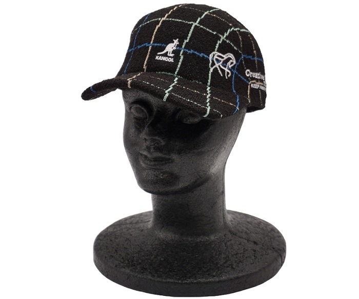 Kangol ���󥴡��� KANEDA Plaid Bermuda Spacecap�ö�����ʿ x �ץ쥤�� �Хߥ塼�� ���ڡ�������å� ˹�� ����� �֥�å�