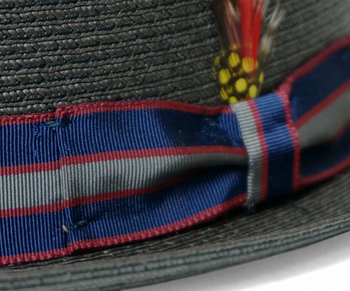 NEW YORK HAT���˥塼�衼���ϥåȡ����ȥ����ϥåȡ�2021 Striped Sewn Braid�����ȥ饤�ס����硼�󡡥֥쥤�ɡ��֥�å�