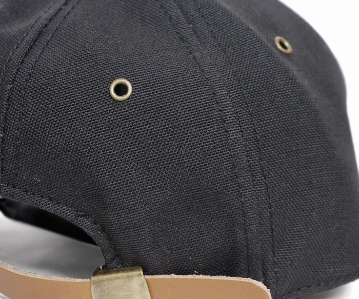 NEW YORK HAT���˥塼�衼���ϥåȡ�6246 Canvas Raw Edge Leather Baseball�������Х����������å����쥶�����١����ܡ��롡�֥�å�