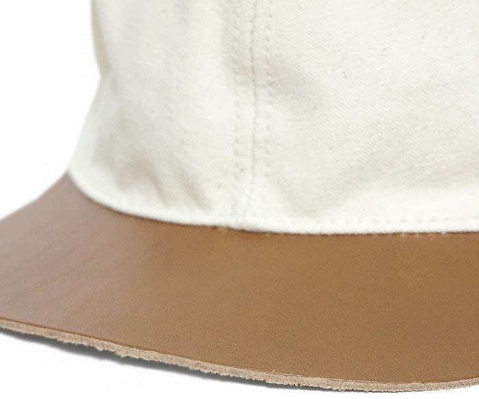 NEW YORK HAT���˥塼�衼���ϥåȡ�6246 Canvas Raw Edge Leather Baseball�������Х����������å����쥶�����١����ܡ��롡�ʥ�����