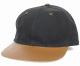 NEW YORK HAT���˥塼�衼���ϥåȡ�6246 Canvas Raw Edge Leather Baseball�������Х����������å����쥶�����١����ܡ��롡�֥�å�