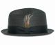 ����̵����NEW YORK HAT���˥塼�衼���ϥåȡ�2327 Sewn Stingy Fedora�����硼�󡡥��ƥ��󥸡����ե��ɥ顡�֥�å�