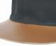 NEW YORK HAT���˥塼�衼���ϥåȡ�6246 Canvas Raw Edge Leather Baseball�������Х����������å����쥶�����١����ܡ��롡�֥�å�