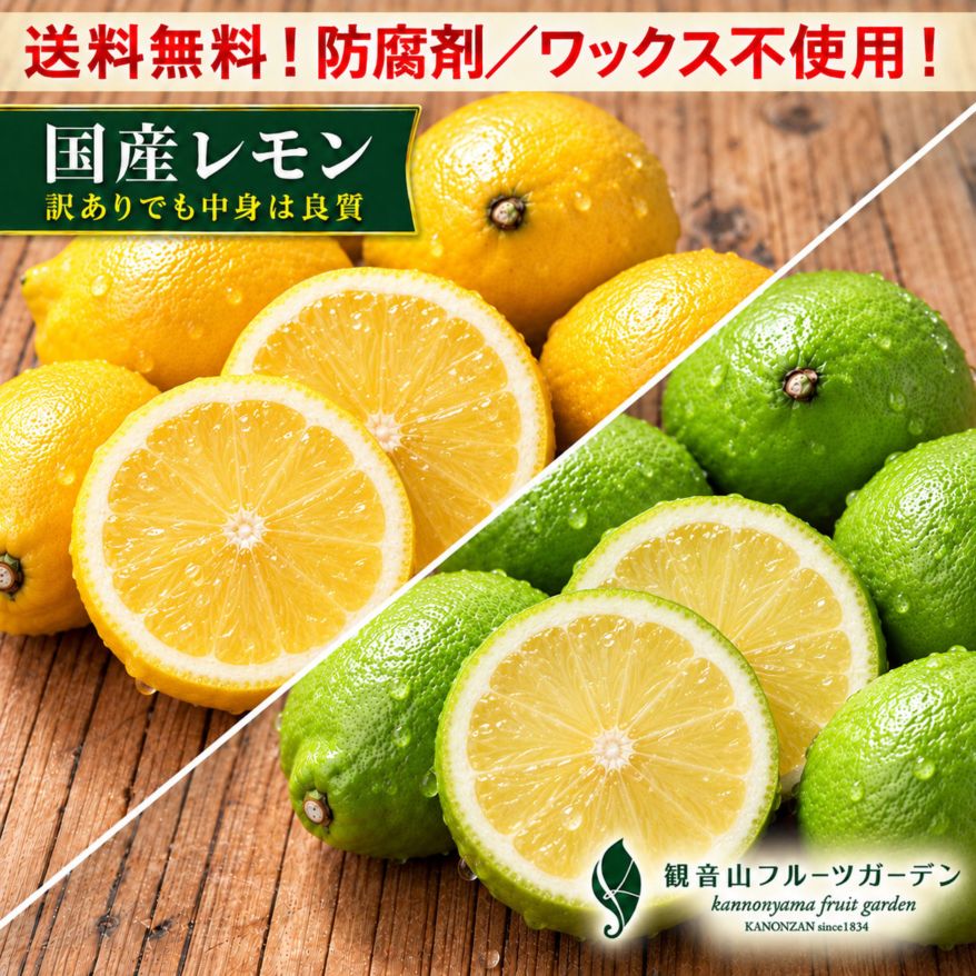 国産レモン 和歌山県産 A級・訳ありB級｜観音山フルーツガーデン