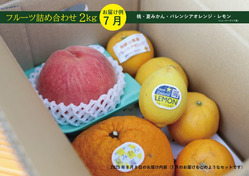初めてのご利用者様限定!(御本人様宛のみ1回限り!)観音山フルーツ詰め合わせ3,000円相当もしくは約2kg前後でお届け!送料無料!-4-9月はクール便+200円