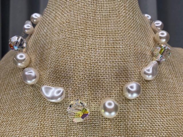 送料無料◇コルト☆バロックパールSWクリスタル ネックレス | ◇NUOVO