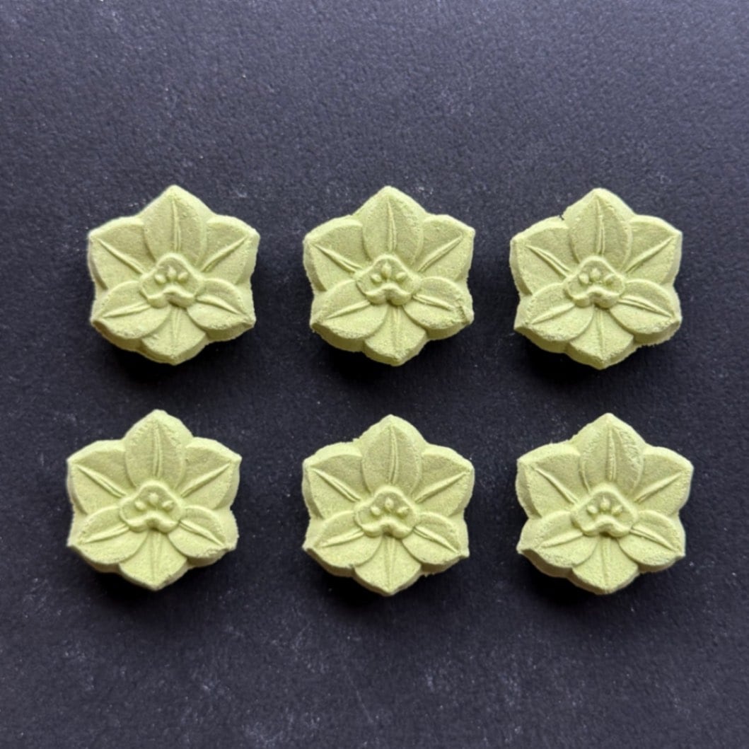 和三盆・水仙・緑・6個入り | お干菓子コレクション,和三盆,冬（12月