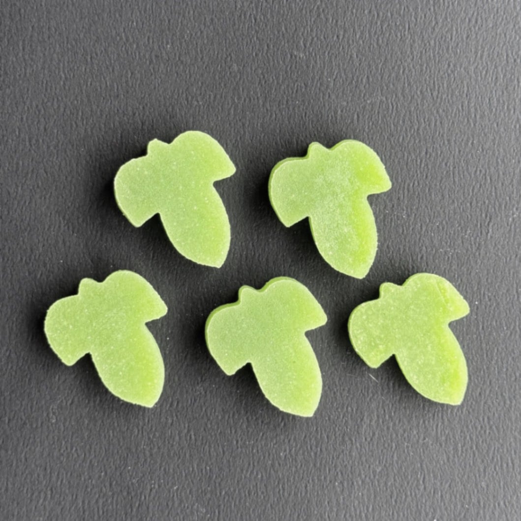 すり琥珀・朝顔の葉・5個入り