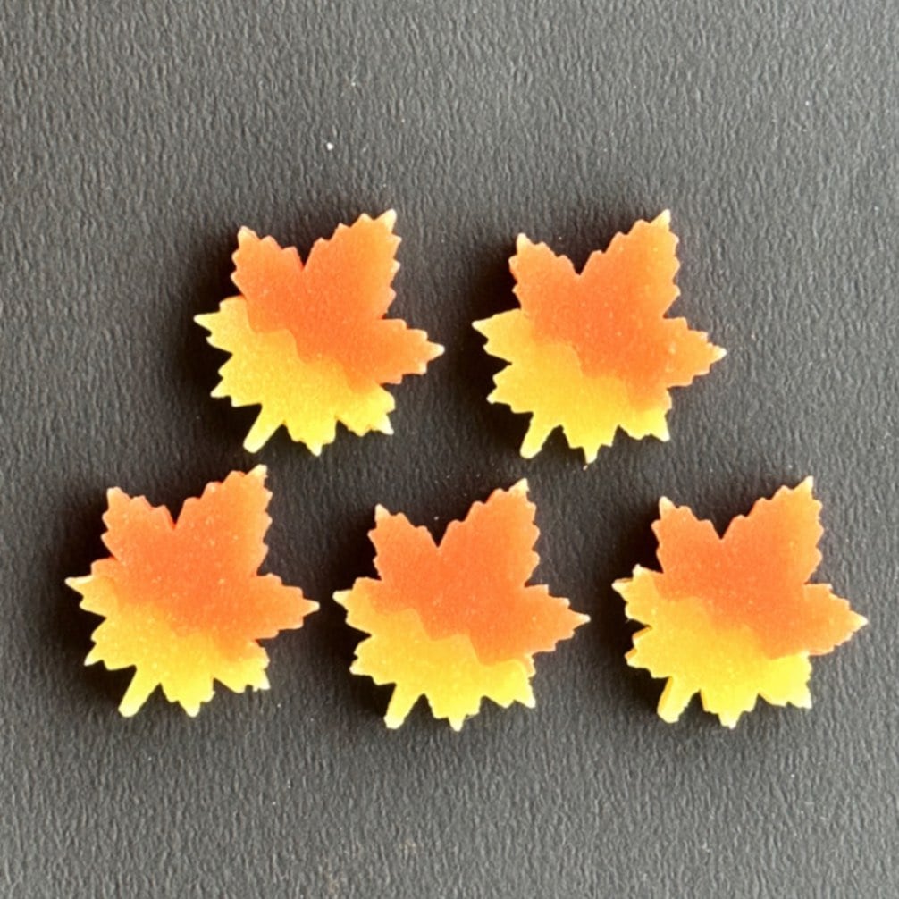 すり琥珀・紅葉・5個入り