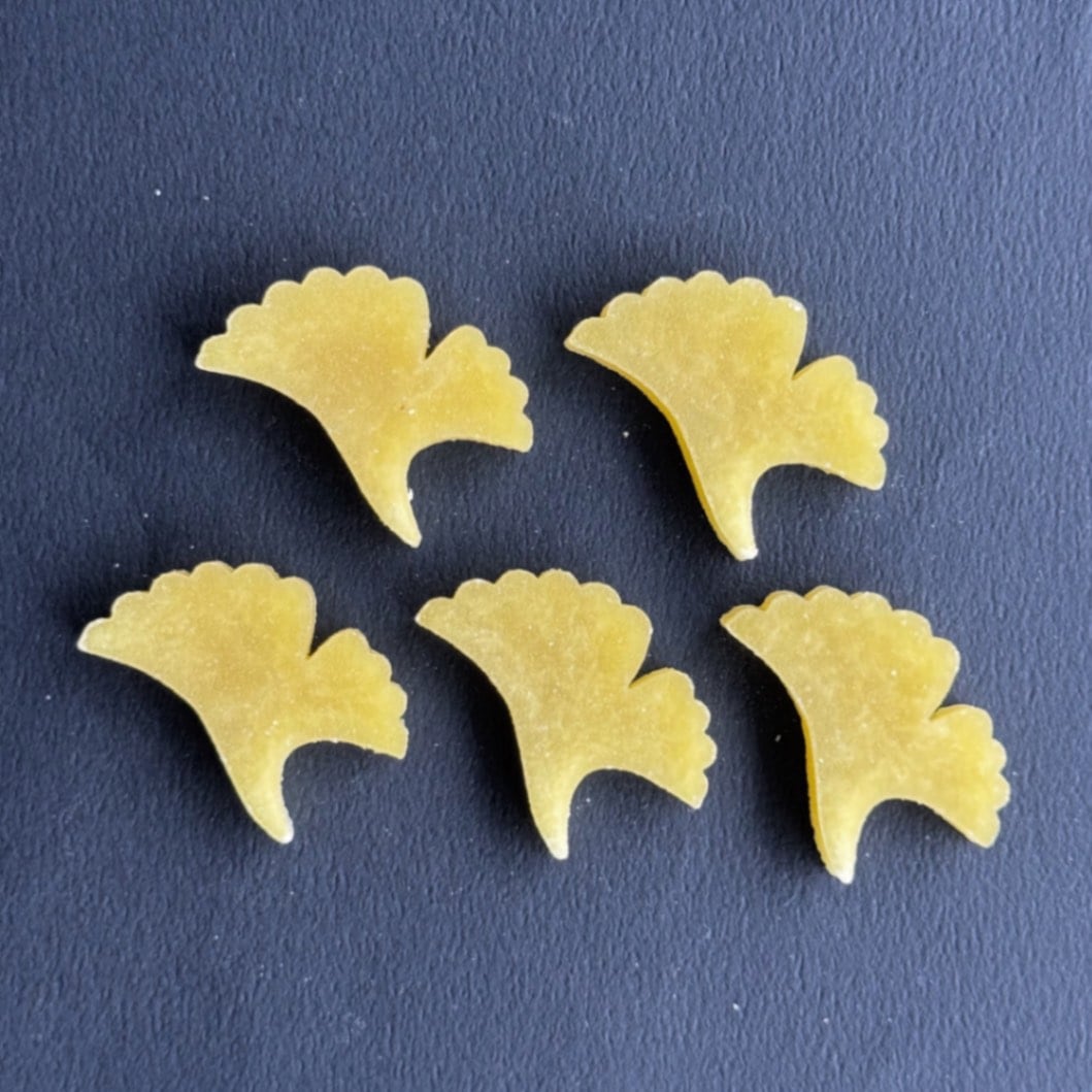 すり琥珀・イチョウ・5個入り