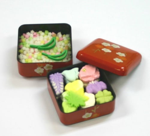 季節の重箱・赤（干菓子・金平糖セット）