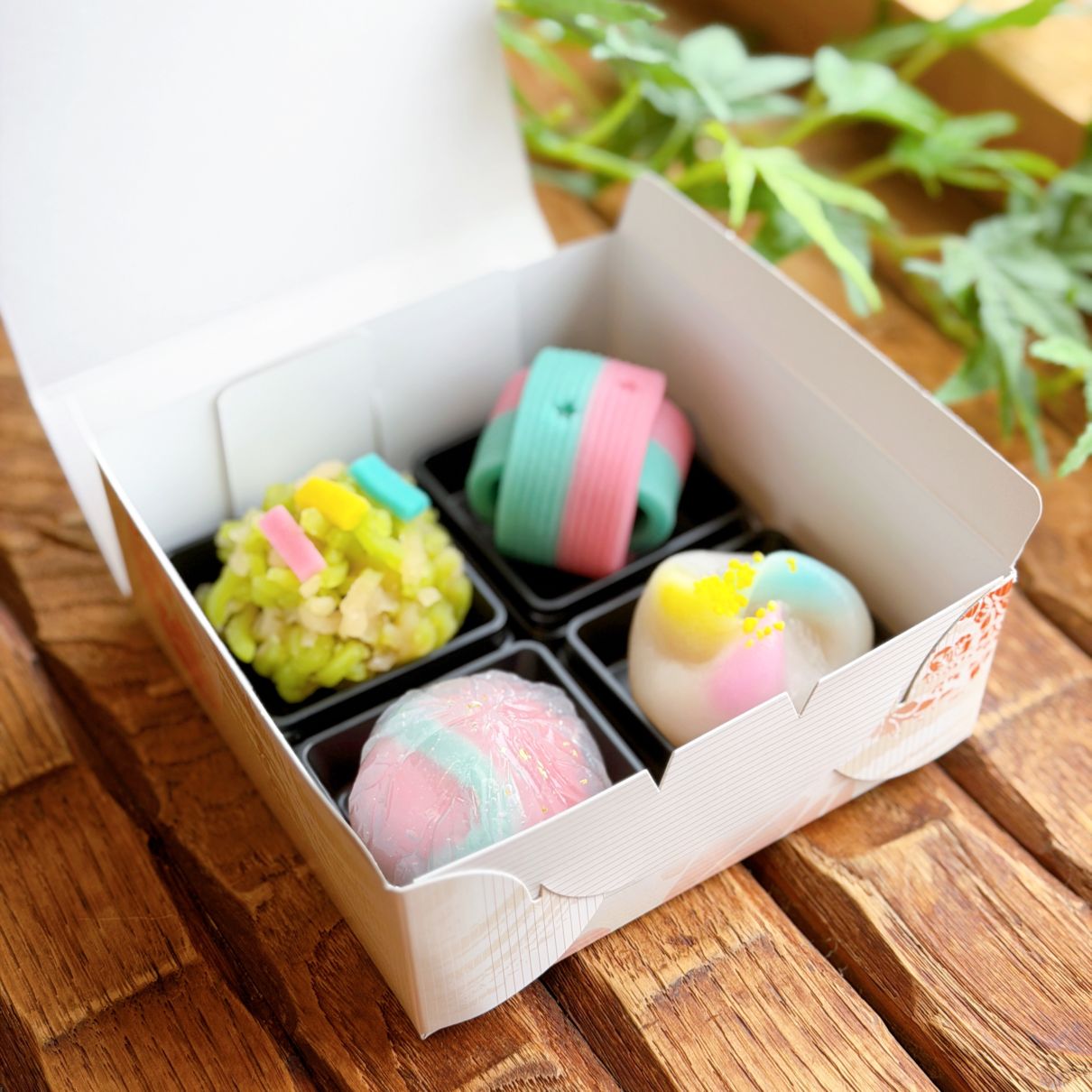 七夕の創作菓子セット（4個入り）簡易箱入