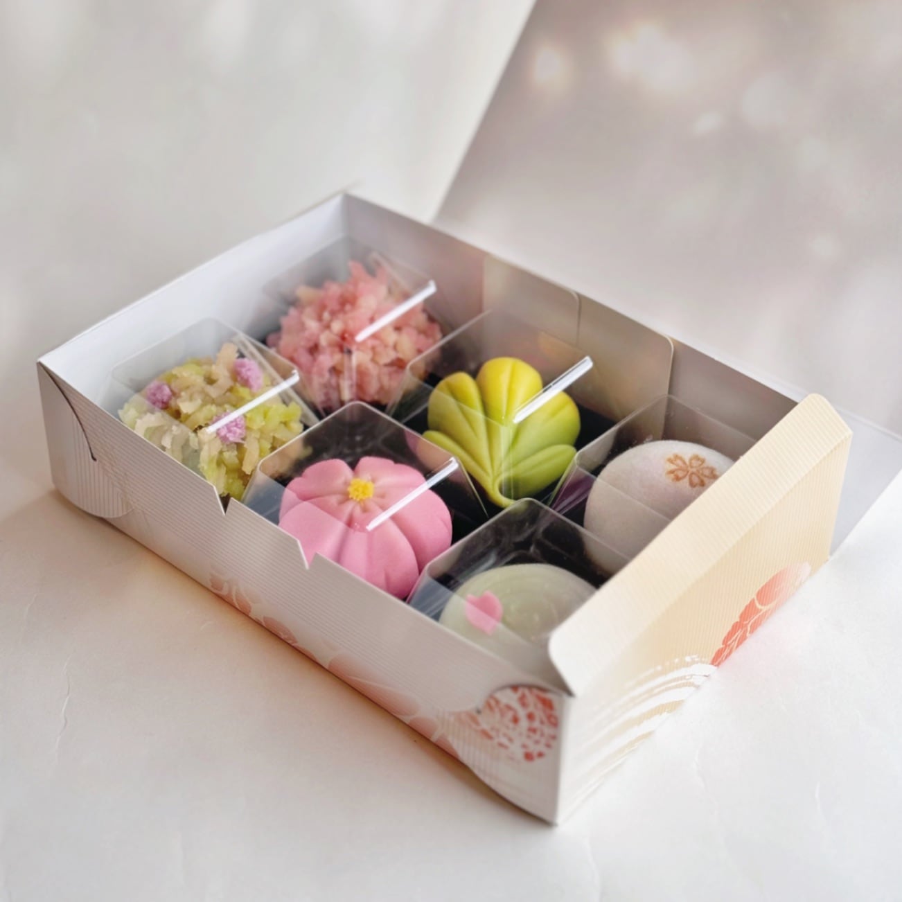 4月の上生菓子6個（簡易箱入）