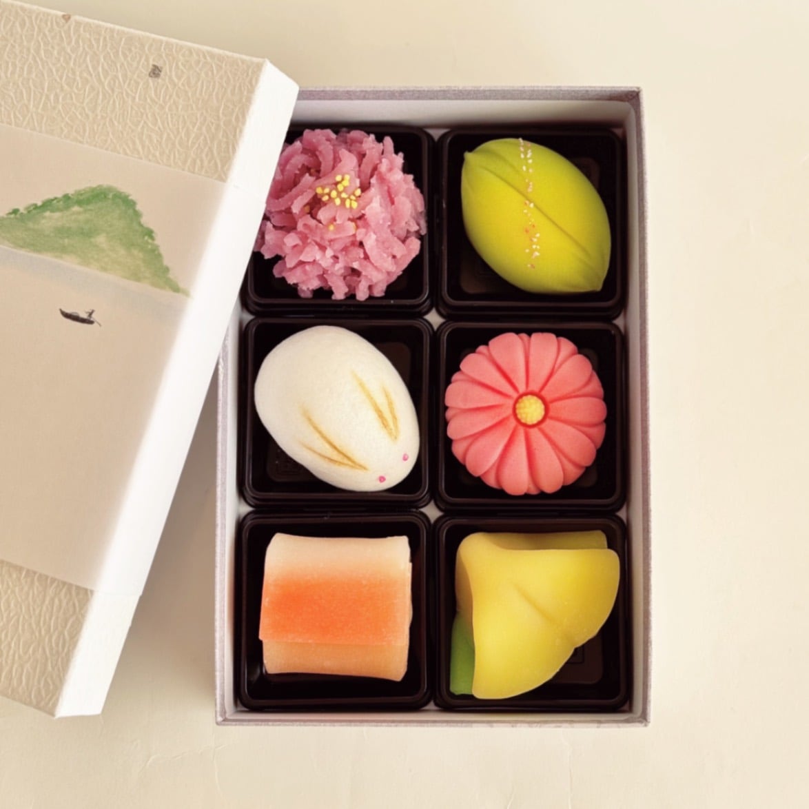9月の上生菓子6個（化粧箱入）