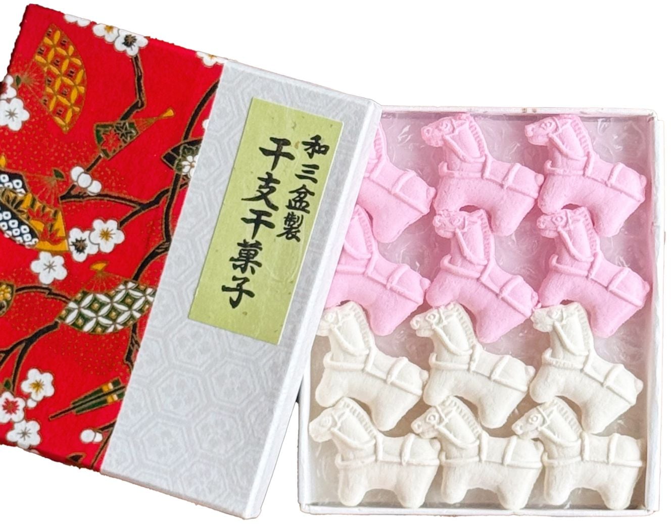 26冬-50  干支干菓子「午」（12個・化粧箱入り）