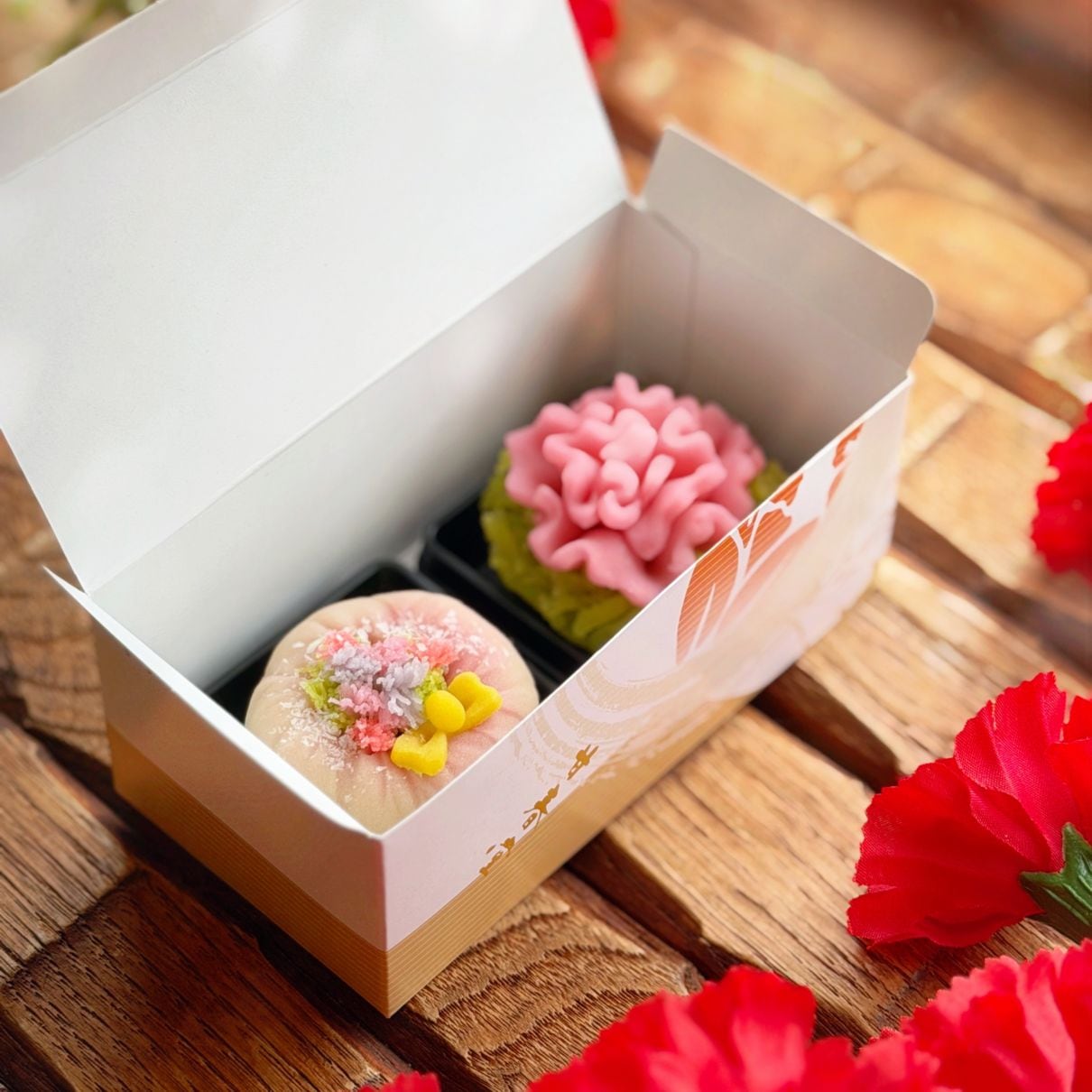 母の日の上生菓子・2個入・簡易箱