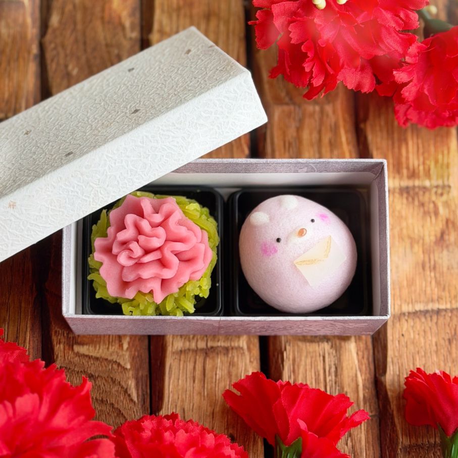 母の日の上生菓子・2個入・化粧箱