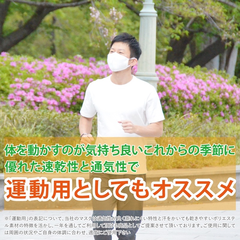 3枚以上で送料無料 会食用 耳ヒモ交換可能 速乾「洗えるマスク」 銀イオン配合くり返し洗って使える高耐久伸縮性　