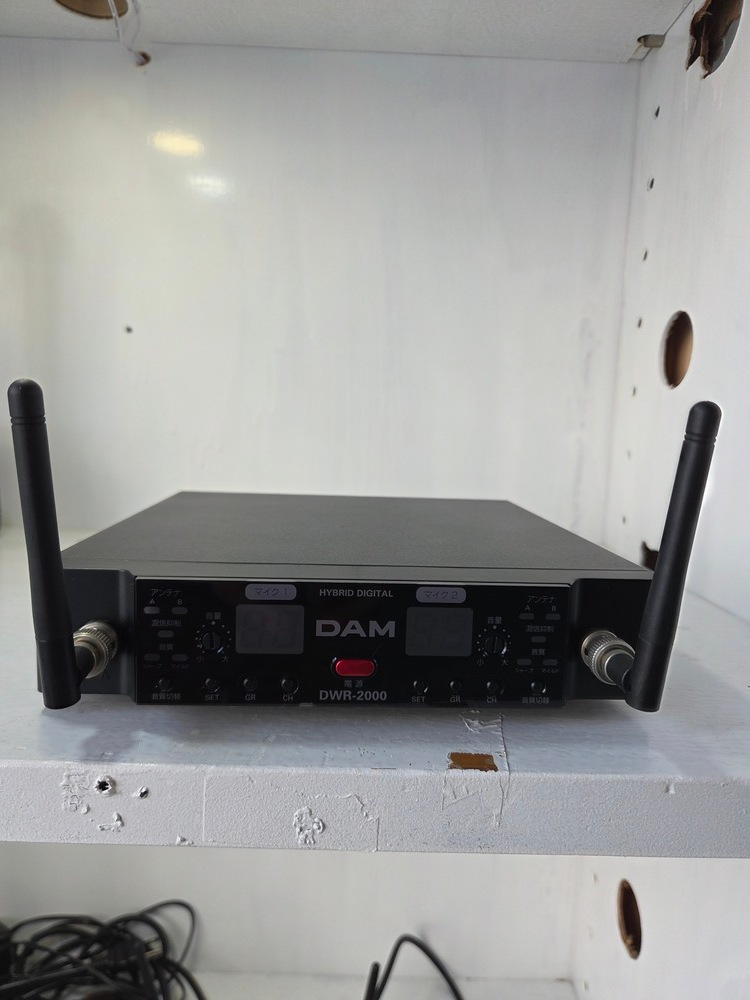 中古 第一興商 電波式マイクセット DWM-2000 動作保証 [カラオケ