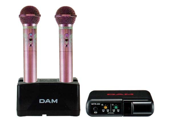 【第一興商】赤外線ワイヤレスコンデンサーマイクセット（ローズ）：WRCM-300