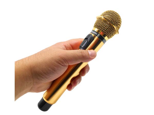 DAM限定品。ワイヤレスゴールドマイク。 PENTATONIC GTM-300 シャンパンゴールド カラオケ用マイク