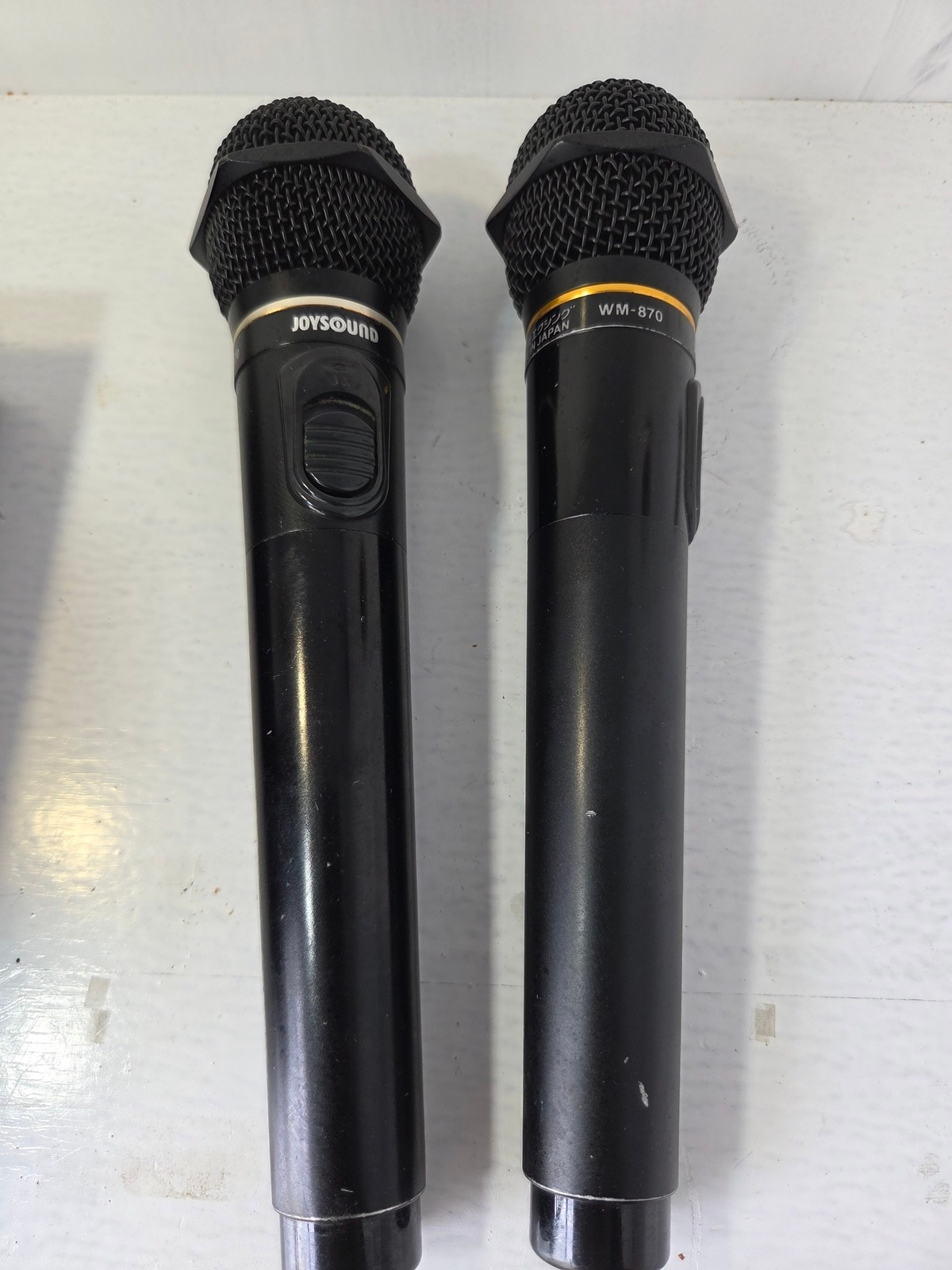 中古】JOYSOUND電波式マイク WM-870 2本セット 整備済 カラオケ