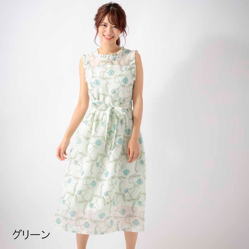 50 Off 花柄シースルーフリル付ワンピース Ss Sale ワンピース Karlparklane Online Shop カールパークレーン 公式通販