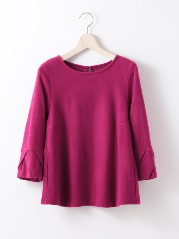 【40%OFF】丸首袖口タックカットソー|全ての商品