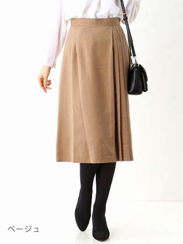 スエードプリーツスカート＜秋冬物アウトレット＞|秋冬物アウトレット