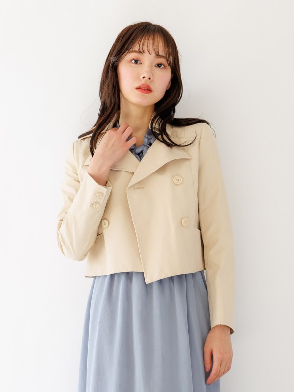 カールパークレーン（Karl Park Lane）/クリアツイル撥水 ショートトレンチコート クリアツイル撥水ショートトレンチコート｜KarLParkLane Style ONLINE SHOP