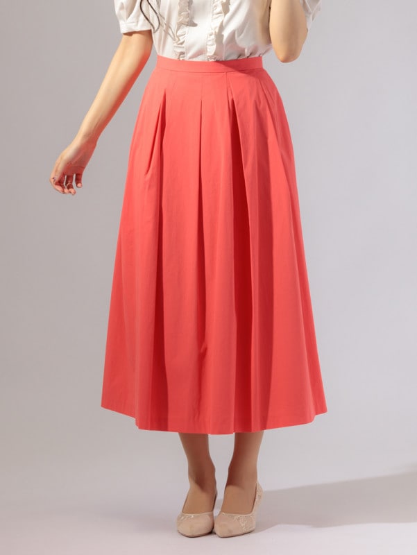 【均一価格】ボディシェルクールブロードタックスカート＜春夏物アウトレット＞