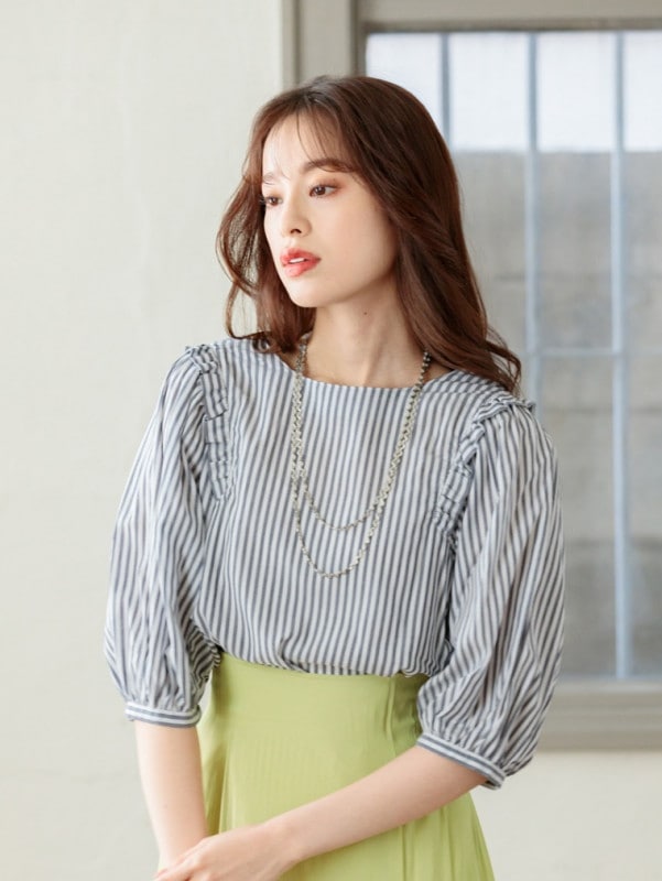 【OUTLET 2500円】セレーナローンビックスリーブブラウス<10本以下>