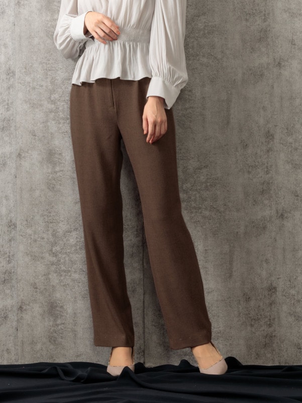 【60%OFF】グレンチェックハイウエストパンツ