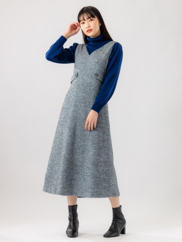 ツイードタブ付ジャンスカ