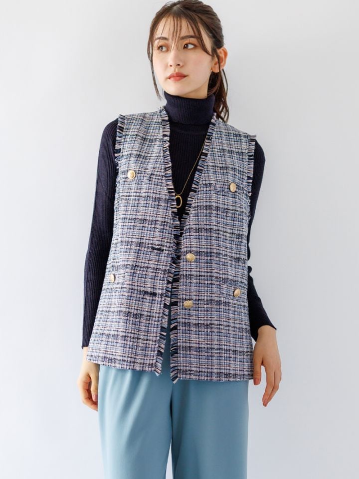ツイードフリンジジレ｜KarLParkLane Style ONLINE SHOP