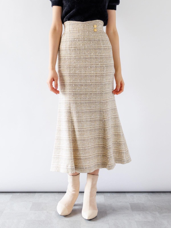 ファンシーツイードマーメイドスカート