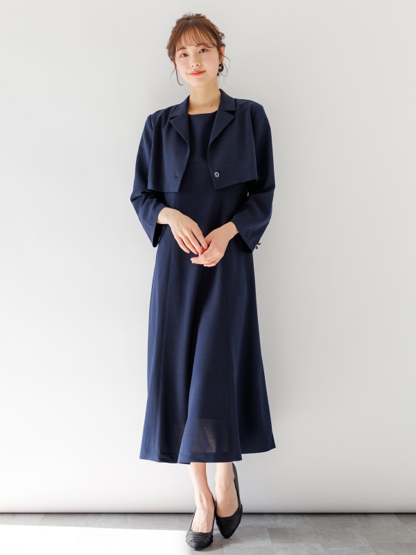 訳あり】ハオリセットアップワンピース(316803/ネイビーA/9号)①