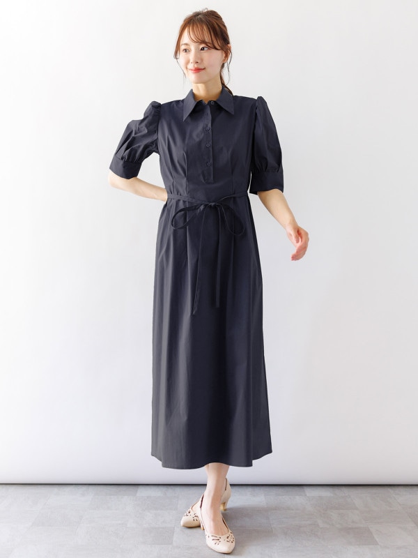 Donna Karan ラップスタイルプリーツワンピース 50%OFF】タイプライターシャツワンピース|KarLParkLane Style