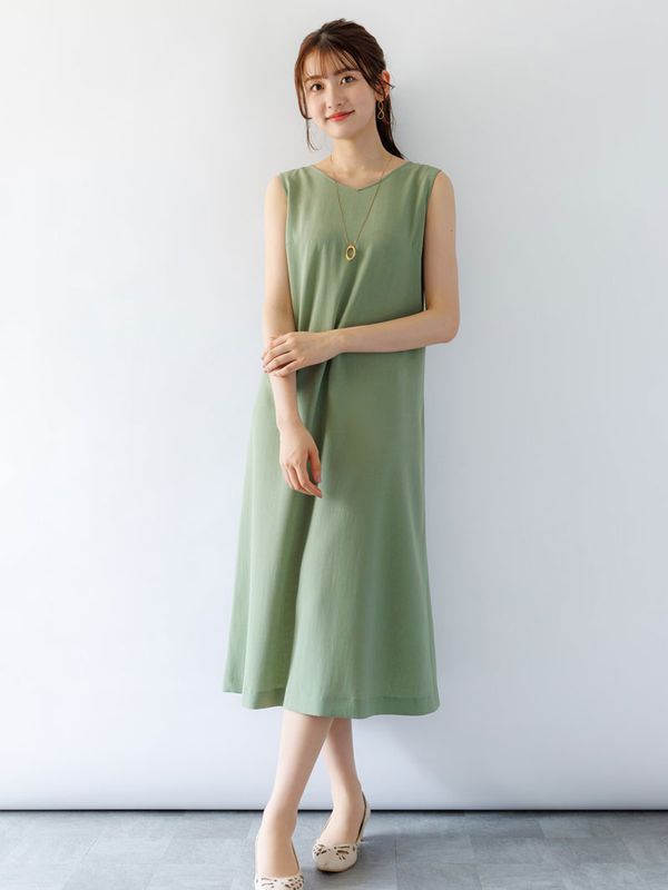 【70%OFF】ノースリAラインレースアップワンピース《大決算SALE》
