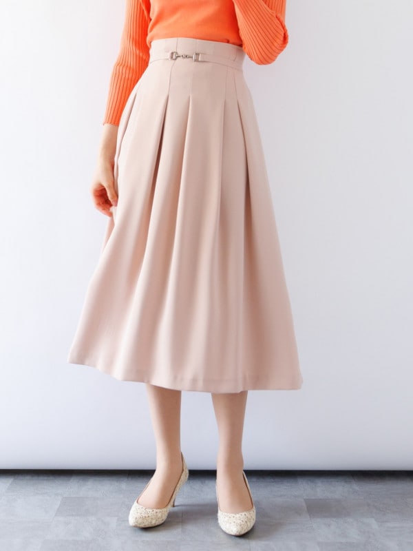 【訳あり】ダブルクロスタックスカート(307816/ベージュ/9号)|【WEB限定】訳ありセール