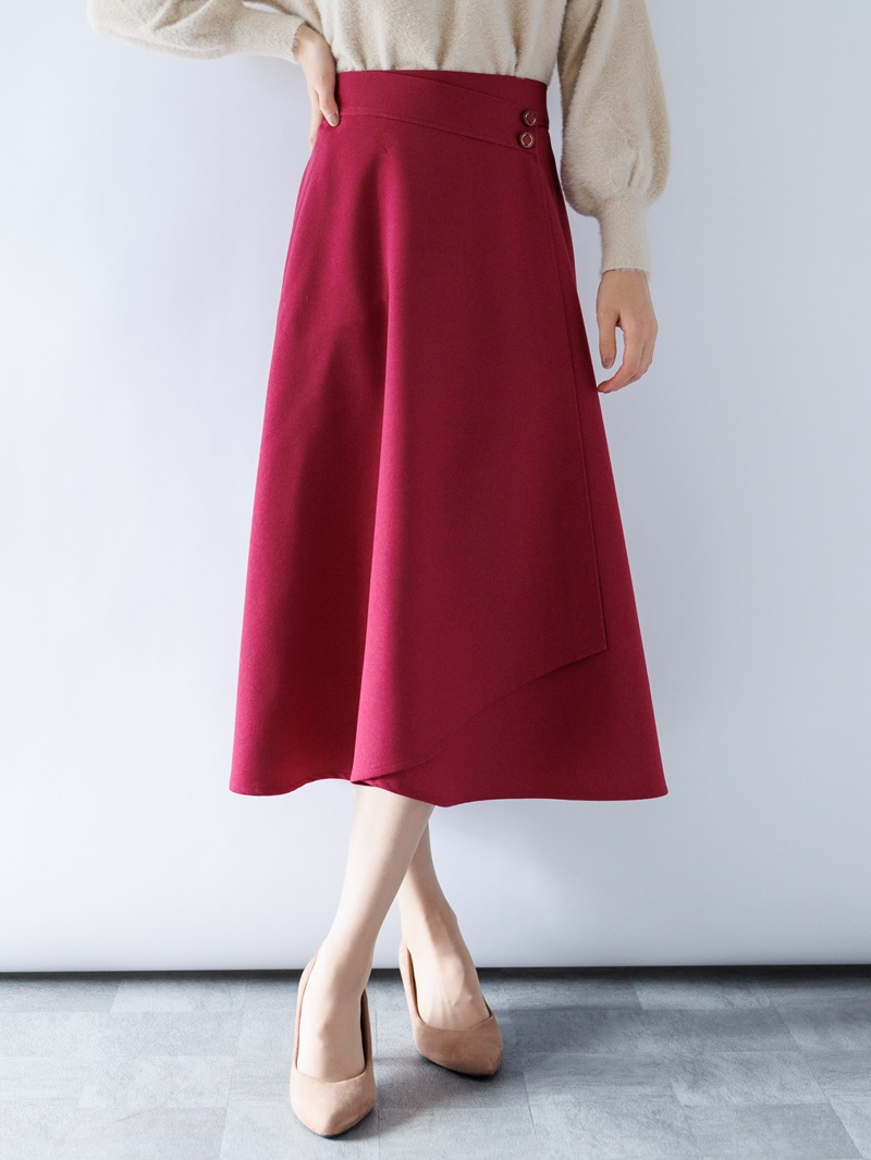 マルニ　フレアースカート　40 大きいサイズ＞ミディ丈麻調フレアスカート marun 通販【ニッセン】