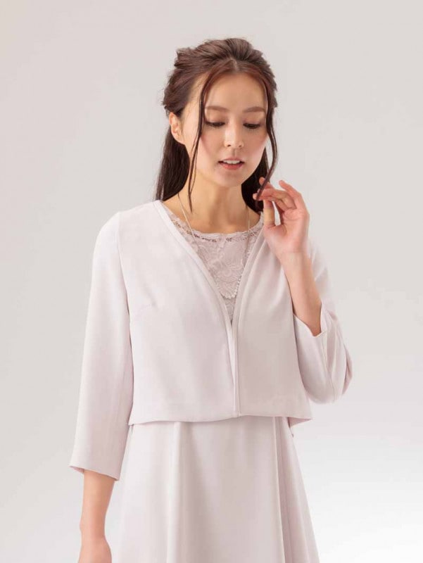 【訳あり】サテンジョーゼットボレロ(3017022/ピンク/9号)|【WEB限定】訳ありセール