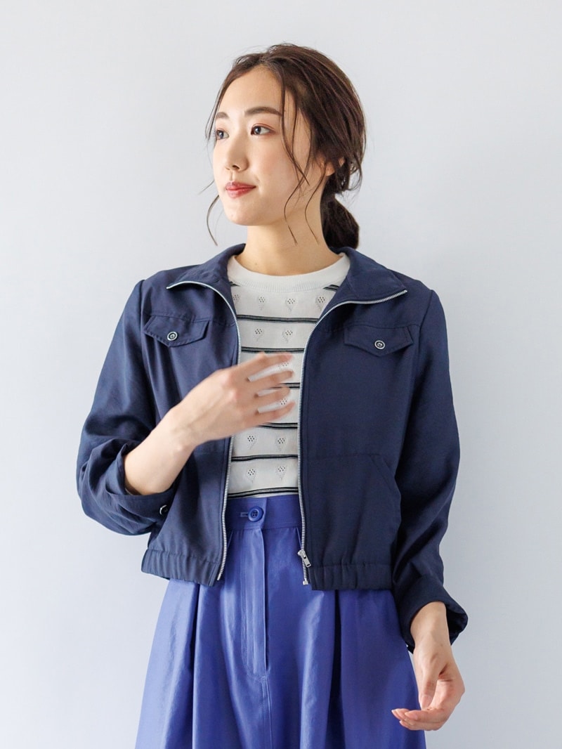 春SALE】シアーバンブータンブラージップアップブルゾン｜KarLParkLane