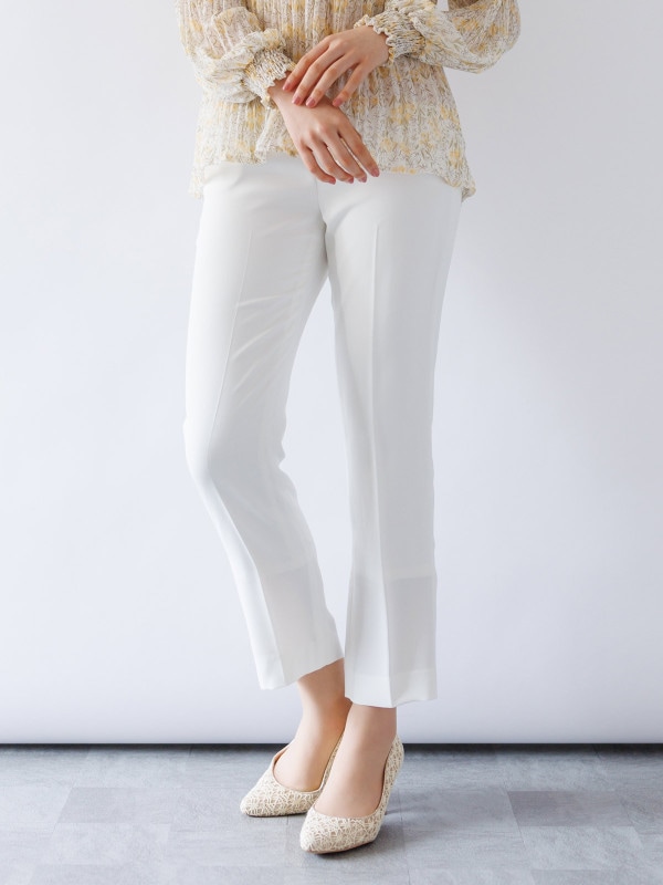 【訳あり】ダブルクロスセンタープレスパンツ(307813A/ホワイト/M)|【WEB限定】訳ありセール