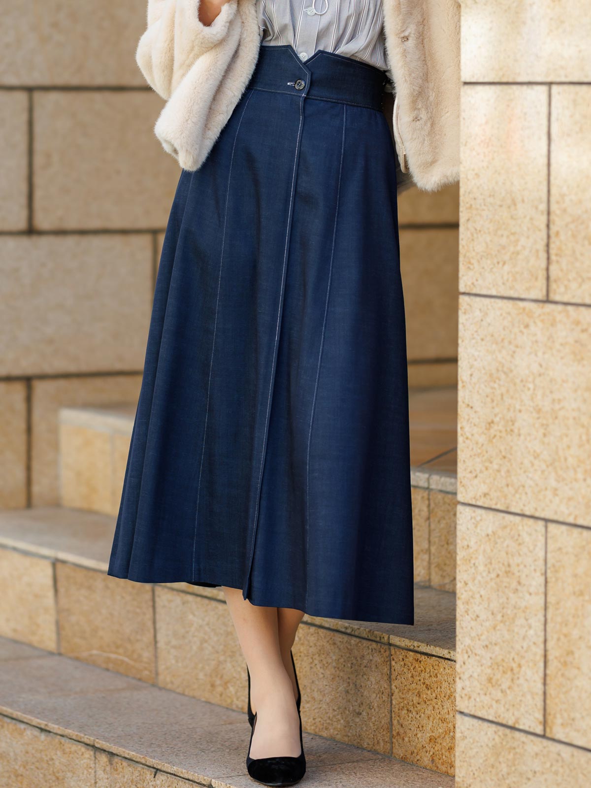 限定70％OFF】オトナデニムハギフレアースカート｜KarLParkLane Style