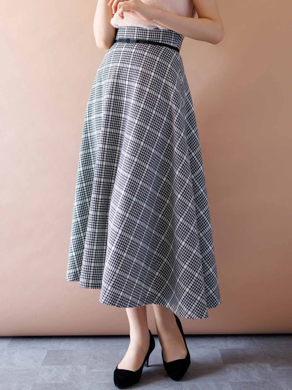 ラメ格子フレアースカート｜KarLParkLane Style ONLINE SHOP