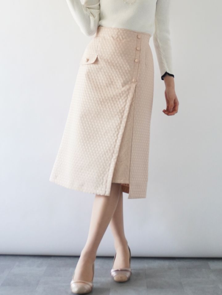 カールパークレーン（Karl Park Lane）/ドットジャガードAラインスカート ドットジャガードAラインスカート｜KarLParkLane Style ONLINE SHOP