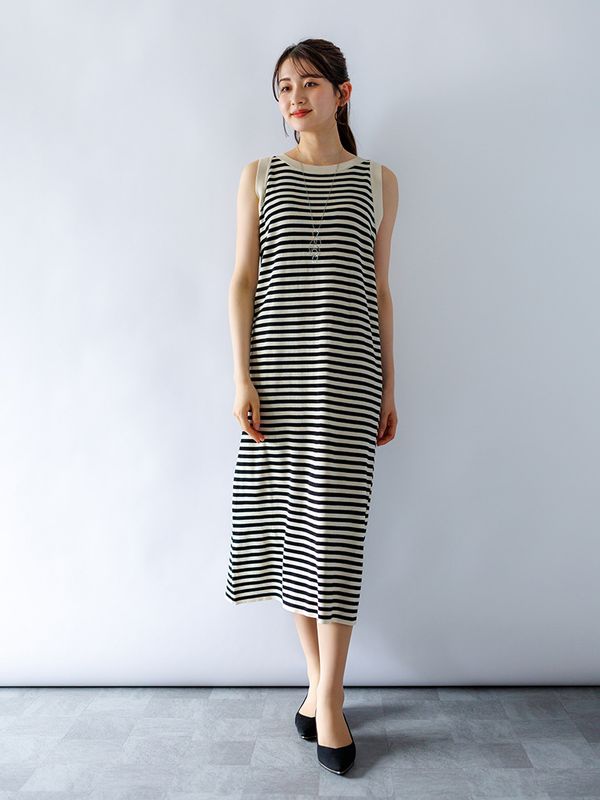 【KAREN MILLEN】ジップフロント☆ノースリーブニットワンピ ノースリーブニットワンピース|KarLParkLane Style ONLINE SHOP